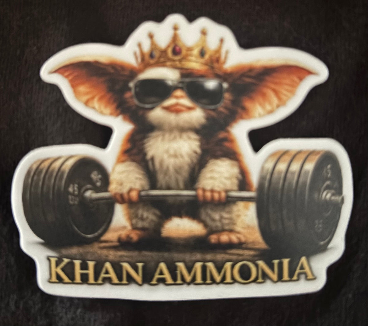 Khan Ammonia creature deadlifting sticker